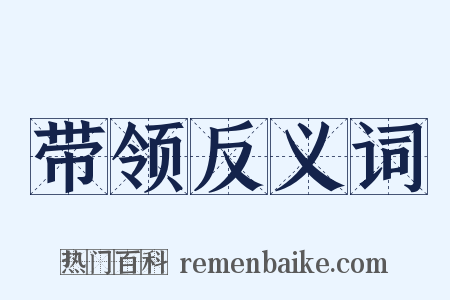 带领反义词是什么意思的图片